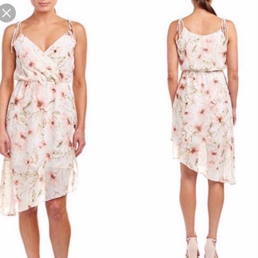 Haute Hippie Asymmetrical Floral Print Dress Size L